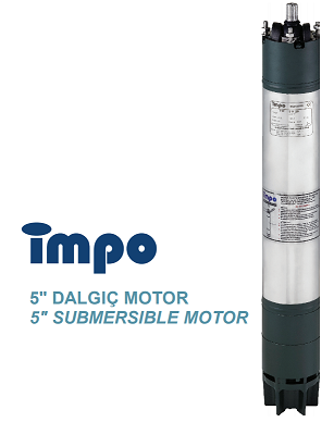 İMPO 10 HP - 380V 5'' İNÇ TEK DALGIÇ POMPA MOTORU (SU SOĞUTMALI)