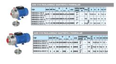 Sumak SMINOX/A-400/2T X 4Hp 380V  Paslanmaz Santrifüj Pompa (AISI 316)