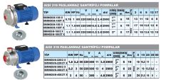 Sumak SMINOX/K-150/2T X 1.5Hp 380V  Paslanmaz Santrifüj Pompa (AISI 316)