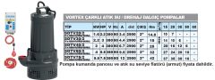 SUMAK SDTV 20/2  2.2HP 380v   Açık Fanlı Pis Su Dalgıç Pompa