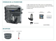 SFA  SANIFOS 610 2 SLD S  220V  Çift Pompalı Çarklı Atık Su İstasyonu - MONOFAZE