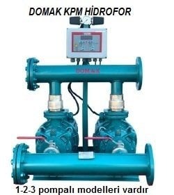 DOMAK KPM40‐5 Tİ - 2x15 HP 380V İKİ POMPALI YATAY MİLLİ DÖKÜM GÖVDELİ ÇOK KADEMELİ SESSİZ HİDROFOR