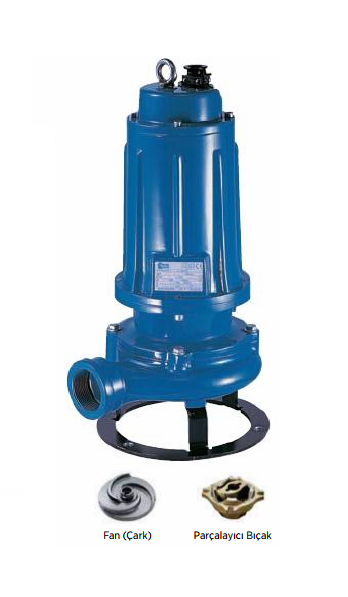 ETNA DTRT 200 - 2 HP 380V PARÇALAYICI BIÇAKLI ENDÜSTRİYEL TİP FOSEPTİK DALGIÇ POMPA