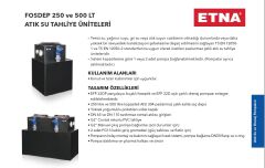 Etna FOSDEP 250  Atıksu Tahliye Ünitesi (Pompalar ayrıca satılmaktadır.)