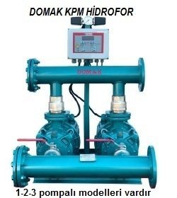 DOMAK KPM40‐2 TÜ - 3x5.5 HP 380V ÜÇ POMPALI YATAY MİLLİ DÖKÜM GÖVDELİ  HİDROFOR