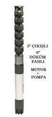 İMPO S 635/04 - 10 HP DÖKÜM FANLI (KADEMELİ) DERİN KUYU DALGIÇ POMPA(C Tipi Motorlu)