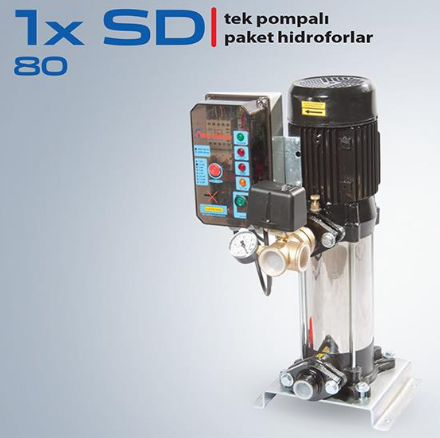 STAR 1XSD 80/5 M 1.HP 220V DÜŞEY MİLLİ TEK POMPALI PAKET HİDROFOR