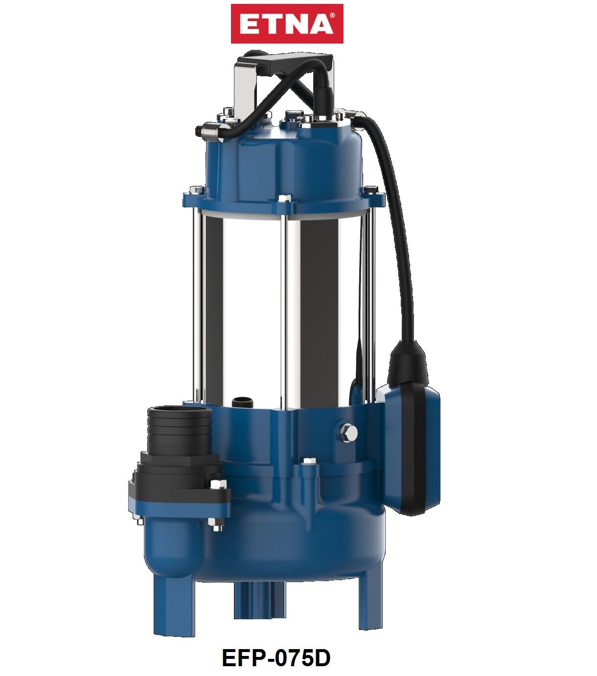Etna EFP-075D  1Hp 220V Döküm Gövdeli Flatörlü  Atık Su ve Foseptik Pis Su Drenaj Dalgıç Pompa