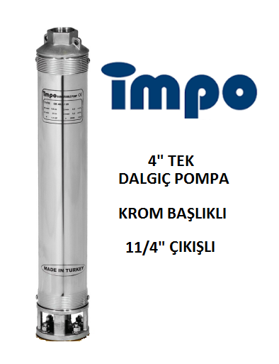 İMPO SK 404/07 - 0.75 HP 4'' İNÇ TEK DALGIÇ POMPA KADEMESİ (11/4'') ÇIKIŞLI-Technoplast Başlıklı