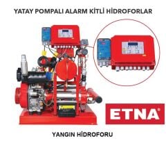 Etna Y2 KO 10/9-40+D10+KO 4/9 Paslanmaz Çelik Gövdeli 380V Yatay Pompalı Alarm Kitli Yangın Hidroforu (Dizel+Elektrikli+Jokey Pompalı)-Aisi 304