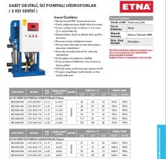 ETNA 2 KO 15/7-40 - 2x5.5 HP 380V İKİ POMPALI ÇOK KADEMELİ  PASLANMAZ ÇELİK GÖVDELİ SESSİZ DİK MİLLİ HİDROFOR