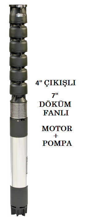 İMPO S 675/03 - 10 HP DÖKÜM FANLI (KADEMELİ) DERİN KUYU DALGIÇ POMPA(C Tipi Motorlu)