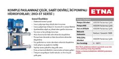 Etna 2KO-ST8/7-30  2x3Hp 380V Çift Pompalı Komple Paslanmaz Çelik Sabit Devirli Hidrofor (Aisi 304)