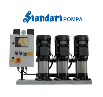 STANDART TH 3xSBT-V 90/8* - 3x4 HP 380V ÜÇ POMPALI DİKEY POMPALI TAM OTOMATİK PAKET HİDROFOR