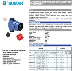 SUMAK, SSP 25/8 INV, FREKANS KONTROLLÜ, SİRKÜLASYON POMPA  [ 11/2\'\' / (180) mm]