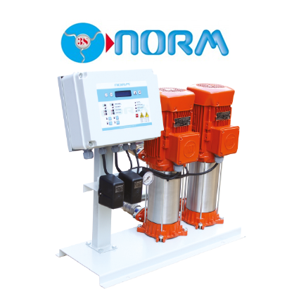 NORM NBH  2/1205 M 2x3 HP 220V İKİ POMPALI DÜŞEY MİLLİ ÇOK KADEMELİ PAKET HİDROFOR (ÇİFT POMPALI)