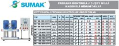 SUMAK, SHT16B 850/8 PFK, 2x6.3 KW, 380V, 2900 d/d, ÇİFT POMPALI, FREKANS KONTROLLÜ HİDROFOR