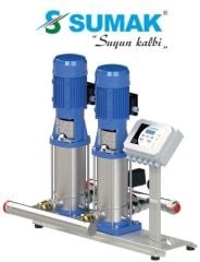 SUMAK, SHTPD16B 750/12 SMART, 2x7.5 HP, 380V, ÇİFT POMPALI DİJİTAL PANOLU HİDROFOR