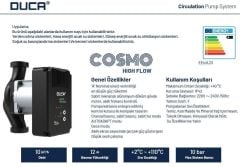 DUCA, COSMO-B 32-12-180, BRONZ GÖVDELİ, FREKANS KONTROLLÜ SİRKÜLASYON POMPASI