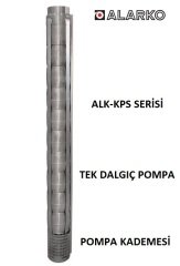 Alarko 8125/02-A   25Hp  8'' Paslanmaz Çelik Derin Kuyu Tek Dalgıç Pompa (Tek Pompa-Pompa Kademesi-Motorsuz) ALK-KPS Serisi