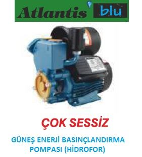 ATLANTİS BLU EN 25M  0.45HP 220V  KENDİNDEN EMİŞLİ SESSİZ BASINÇ ARTTIRICI GÜNEŞ ENERJİ POMPASI (HİDROFOR)-OKYANUS SERİ