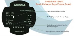 ARİSSA DHW-B-HM-20-50-130 PİRİNÇ GÖVDELİ FREKANS KONTROLLÜ SICAK KULLANIM SUYU / RESİRKÜLASYON POMPASI