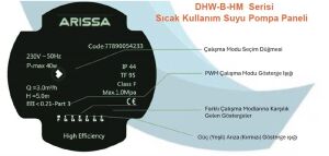 ARİSSA DHW-B-HM-20-60-130 PİRİNÇ GÖVDELİ FREKANS KONTROLLÜ SICAK KULLANIM SUYU / RESİRKÜLASYON POMPASI