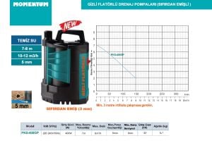 MOMENTUM PKS-400GP GİZLİ FLATÖRLÜ DRENAJ POMPASI (SIFIRDAN EMİŞLİ)