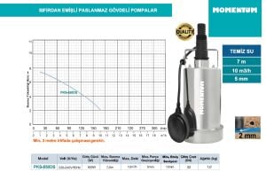 MOMENTUM PKS-550DS SIFIRDAN EMİŞLİ PASLANMAZ GÖVDELİ POMPA