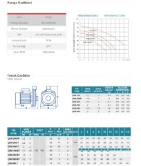 Empo  ÇKM 200 T     2Hp 380V   Çift Kademeli Santrifüj Pompa (1 1/4'' GİRİŞ ÇIKIŞ) 