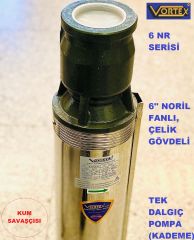 Vortex 6 NR 35-15  30Hp  6\'\' Noril Fanlı Çok Kademeli Çelik Gövdeli Derin Kuyu Sondaj Çıplak Tek Dalgıç Pompa (Pompa Kademe)