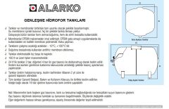 Alarko KGT 1000D  1000 Litre 10 Bar Dikey Model Kapalı Tip Hidrofor ve Genleşme Tankı