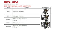 SOLAX 50KB-2   2'' DİZEL İPLİ MOTOPOMP (SU MOTORU)