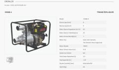 SOLAX 100KB-4   4'' DİZEL İPLİ  MOTOPOMP (SU MOTORU)