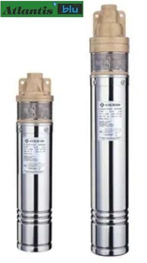 Atlantis Blu 4 SKM 100  1Hp 220V  4\'\' Çaplı Yüksek Basınçlı Dalgıç Pompa - 12 metre kablolu ve panolu (1\'\' Çıkışlı-Yıldız Fanlı)