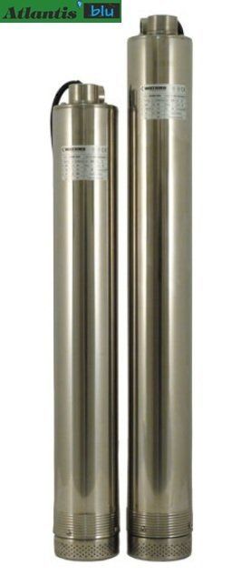 Atlantis Blu 4 SNM 4/6  1Hp 220V  4\'\' Çaplı Monoblok Çok Kademeli Dalgıç Pompa - 10 metre kablolu ve panolu (1 ¼\'\' Çıkışlı-Noril Fanlı / Kendinden motor soğutmalı)
