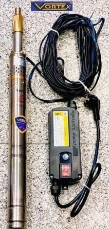 Vortex 2 GD 1-50 mm. 0.5 Hp 220V  3/4'' 20 metre Kablolu Derin Kuyu Dalgıç Pompa (2'' pompa+motor+pano+20m. kablo)