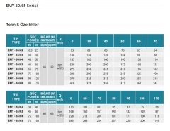 Empo  EMY-50/02      3 Hp  380V   Yatay Milli Çok Kademeli Santrifüj Pompa (1500 dev./dak.)
