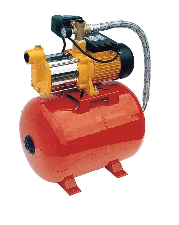 VORTEX VKP S/S 7-06 M - 2 HP 220V 50 LT TANKLI YATAY PASLANMAZ ÇELİK FANLI PAKET HİDROFOR