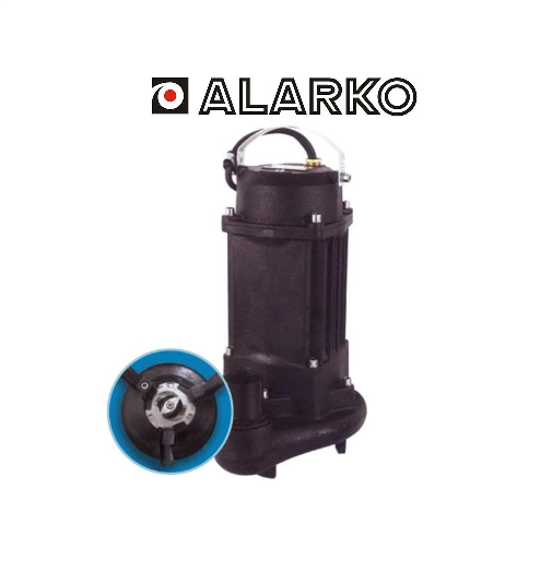 ALARKO WQCS(D) 10-12 - 1.5 HP 220V FOSEPTİK ATIK SU PARÇALAYICI BIÇAKLI DALGIÇ POMPA (ÖĞÜTÜCÜLÜ)