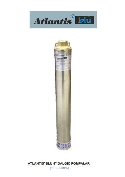 Atlantis Blu  4SD1620-5.5   7.5Hp  4\'\' Tek Dalgıç Pompa-Çok Kademeli (Kademe-Motorsuz)