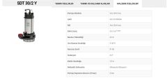 SUMAK SDT 40/2 Y 4HP 380V AZ KİRLİ SU DALGIÇ POMPA