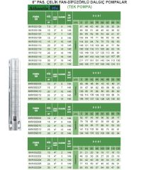 Atlantis Blu 6KR/SSY13  20Hp  6'' Paslanmaz Çelik Fan-Difüzörlü Tek Dalgıç Pompa (Kademe-Motorsuz)