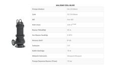 SUMAK SDTK 400/6 40HP 380V Döküm Gövdeli Ağır Tip Foseptik Dalgıç Pompa - 1450 d/d