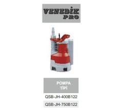 Venedik Pro QSB-JH-750B122  750W 220V Plastik Gövdeli Temiz Su Drenaj Dalgıç Pompa (Gizli Flatörlü)